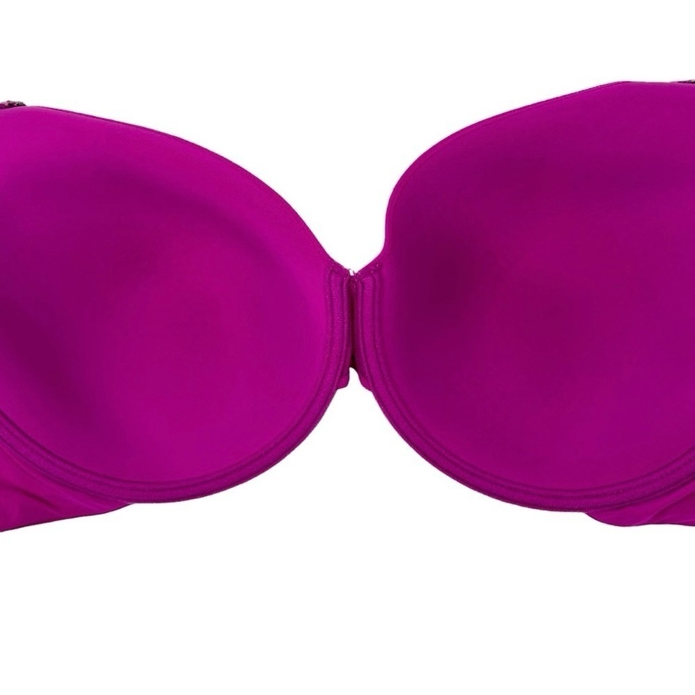 NATORI Bra Full coverage Underwire Adj lace straps Pink Gray Like new 38DDD/38F - Picture 5 of 13